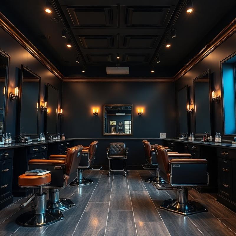 Ambiente premium da GM Barbearia